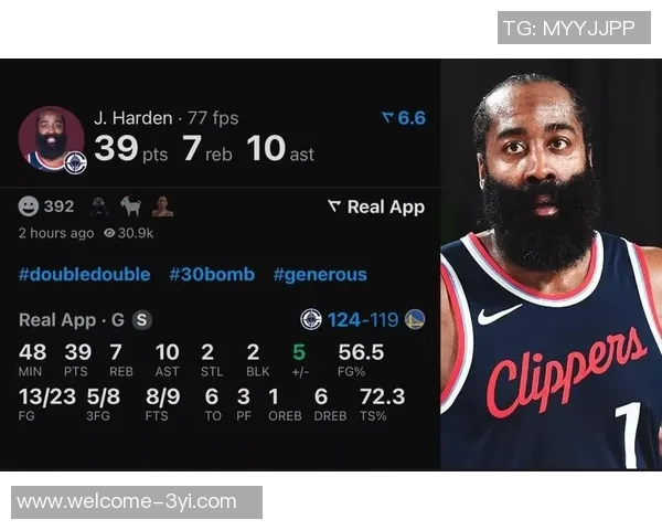 哈登休息助快船逆袭分析近5场与前27场表现差异